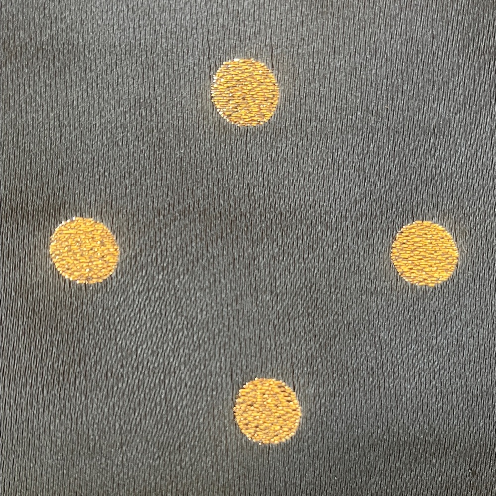 EUC White House Black Market Black Dress with Gold Dots, Pockets and Belt (8) - Picture 9 of 15